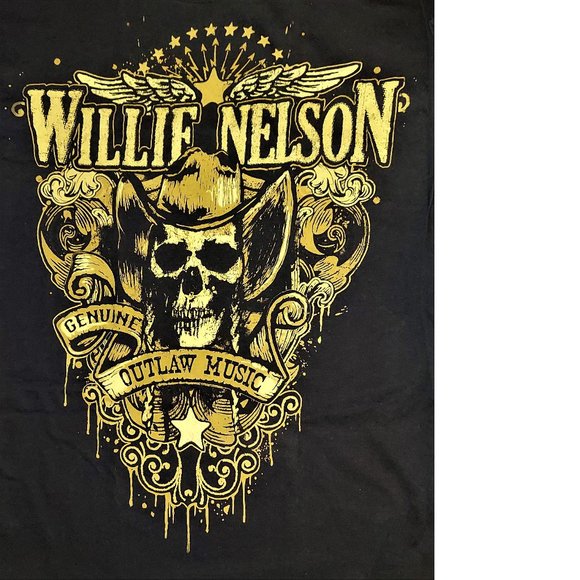Willie Nelson Genuine Outlow Music country rock Official T-Shirt M NWT - Picture 2 of 2